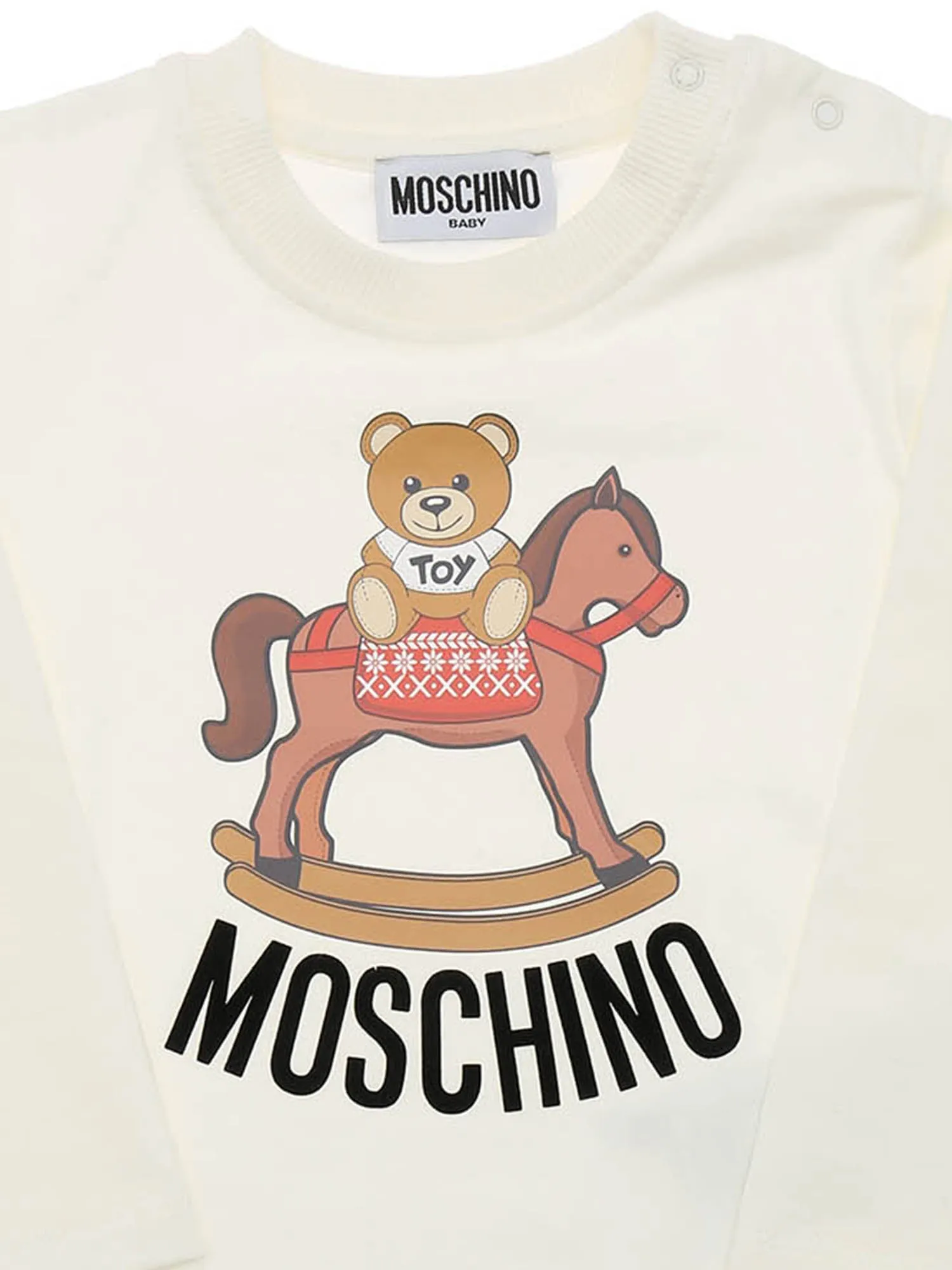 Moschino Kids Rocking-Horse Print Long-Sleeve Top