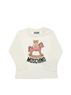 Moschino Kids Rocking-Horse Print Long-Sleeve Top