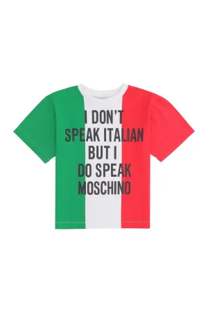 Moschino Kids Slogan Printed T-Shirt