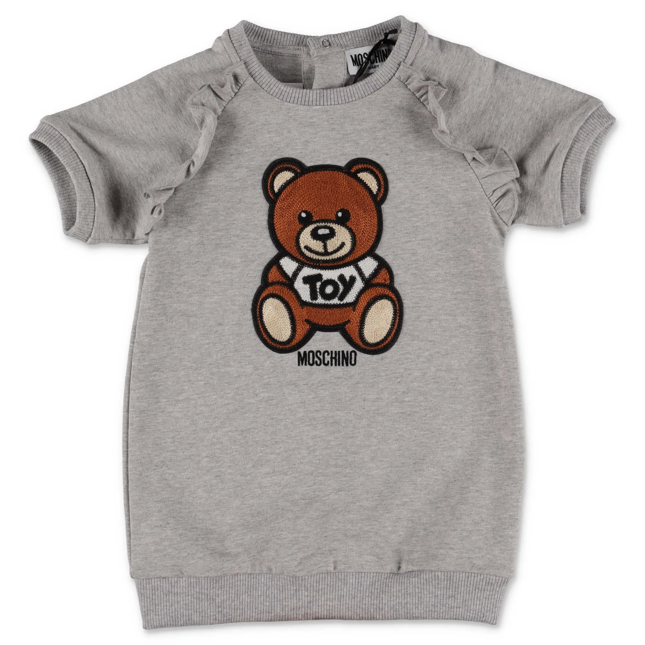 Moschino Kids Teddy Bear Embroidered Sweatshirt Dress