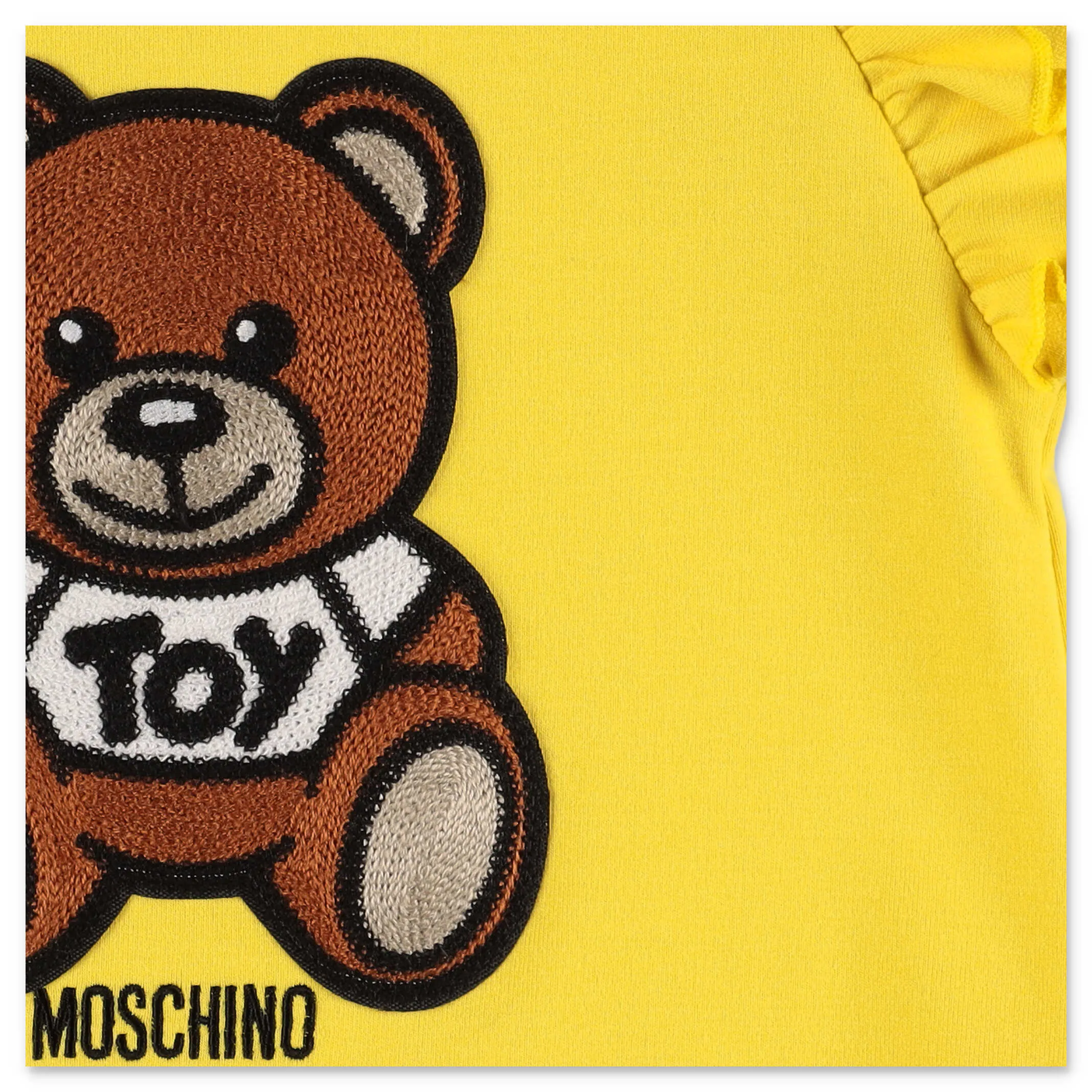 Moschino Kids Teddy Bear Embroidered Sweatshirt Dress