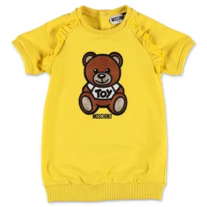 Moschino Kids Teddy Bear Embroidered Sweatshirt Dress