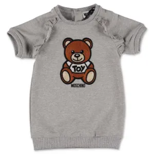 Moschino Kids Teddy Bear Embroidered Sweatshirt Dress