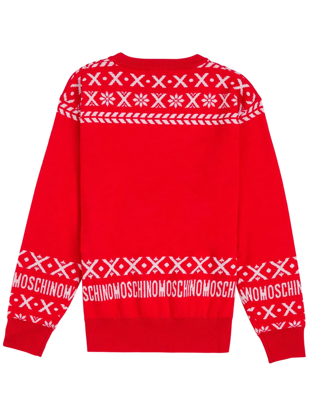 Moschino Kids Teddy Bear Intarsia Knit Jumper