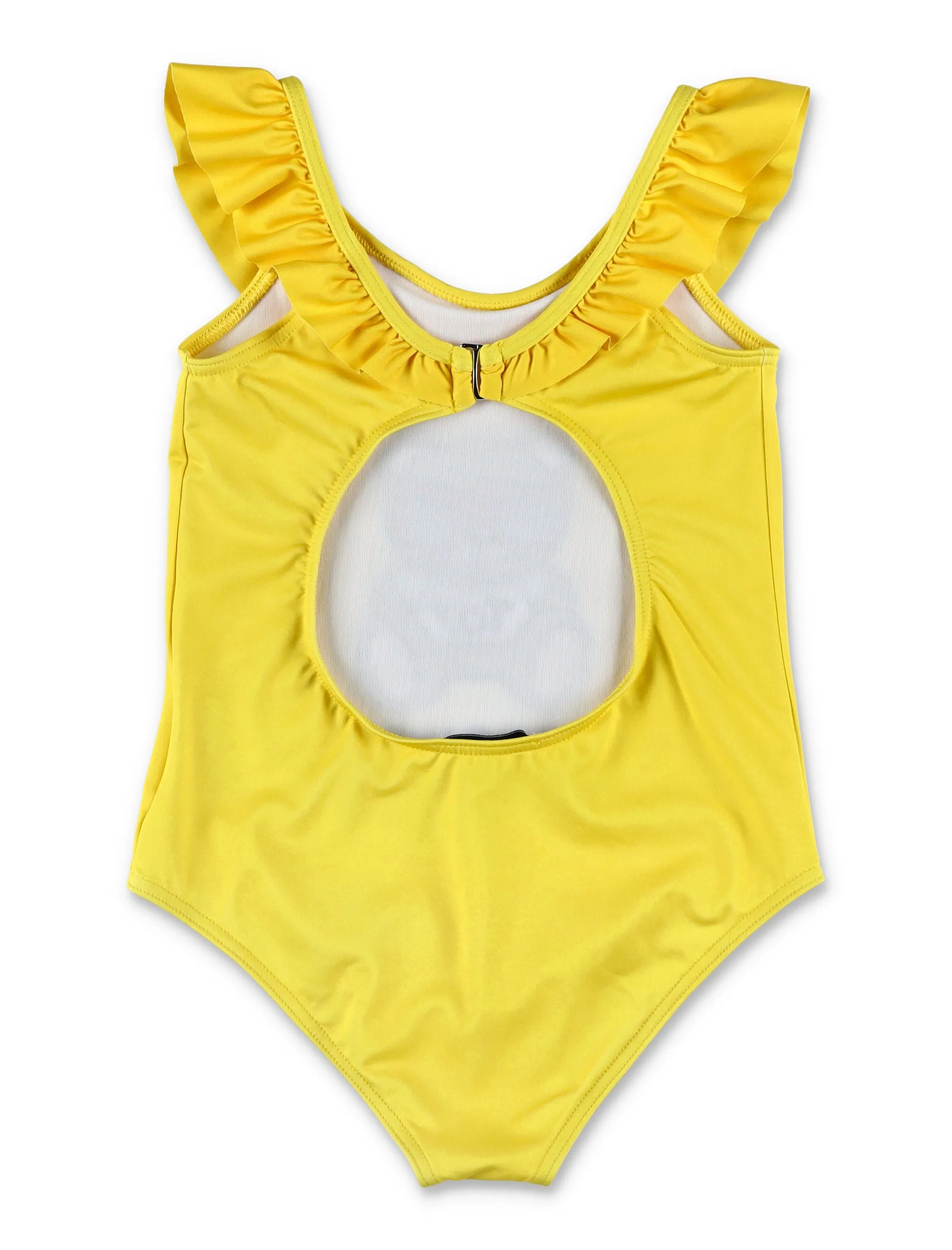 Moschino Kids Teddy Bear Logo Printed Ruffled Swimsuit