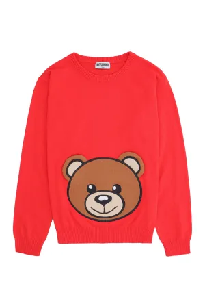 Moschino Kids Teddy Bear Patch Jumper