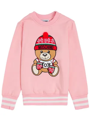 Moschino Kids Teddy Bear Print Crewneck Sweatshirt