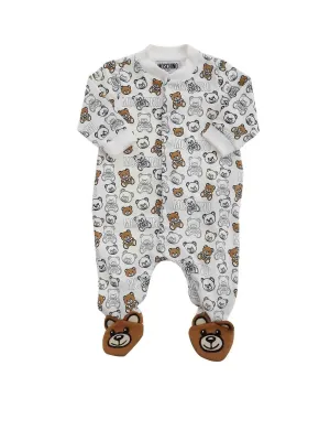 Moschino Kids Teddy Bear Printed Baby Rompers