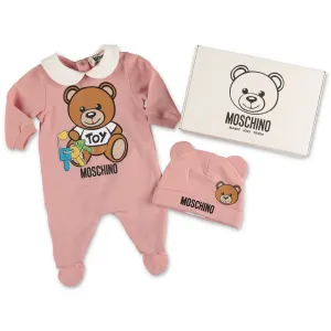 Moschino Kids Teddy Bear Printed Babygrow Set