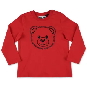 Moschino Kids Teddy Bear Printed Long Sleeve T-Shirt