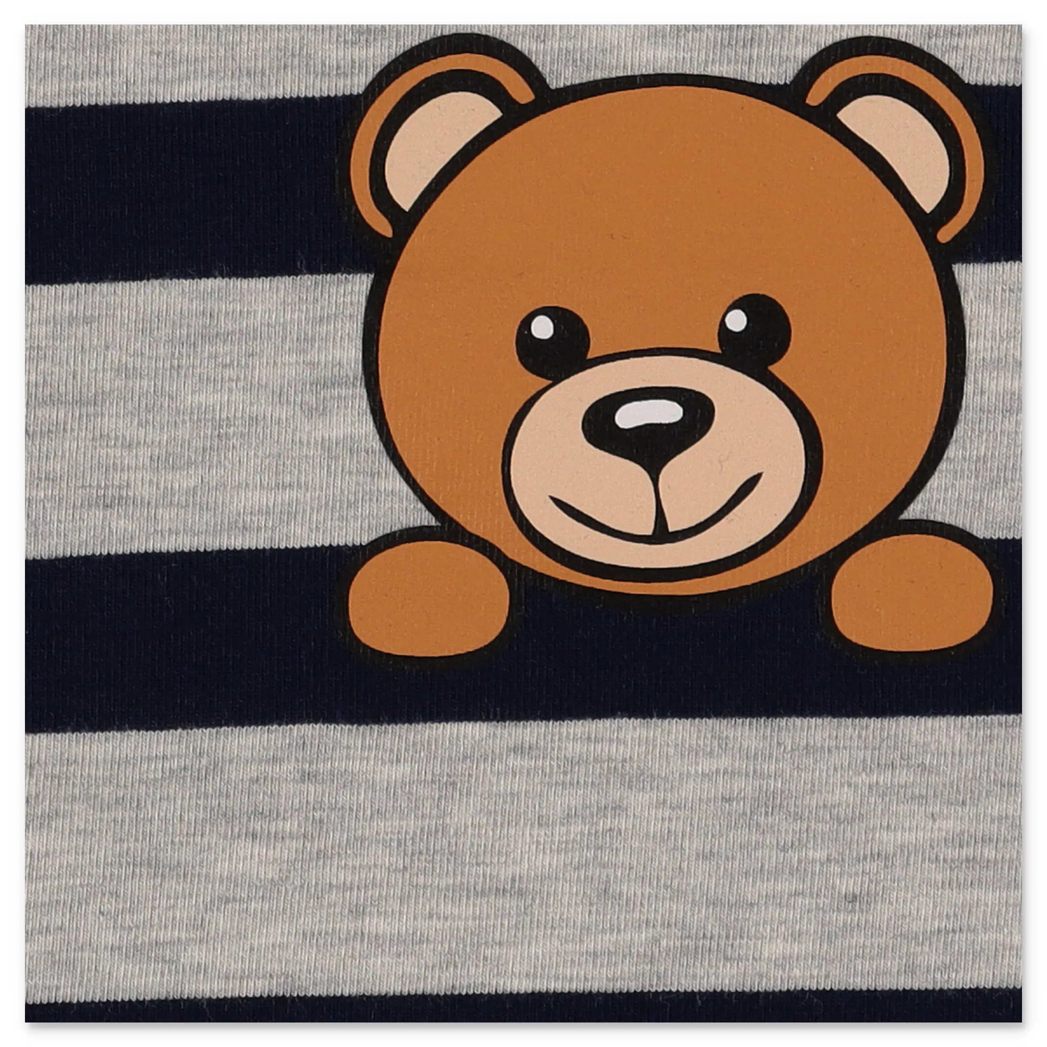 Moschino Kids Teddy Bear Printed Striped T-Shirt