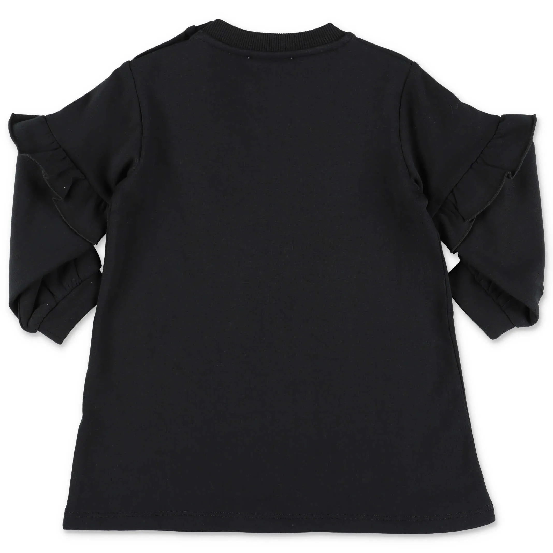 Moschino Kids Teddy Embroidered Ruffle Detail Sweatshirt Dress