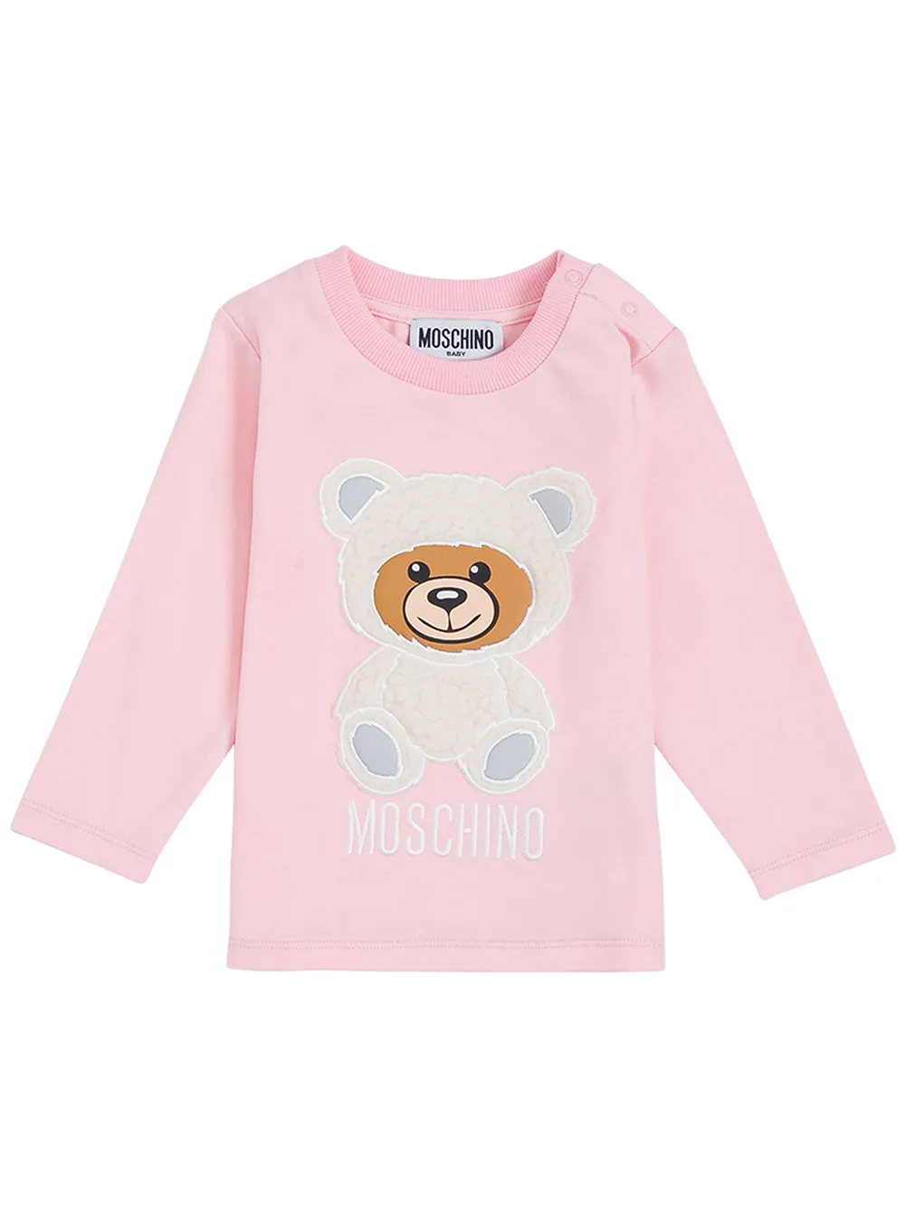 Moschino Kids Winter Teddy Embellished Long-Sleeve Top