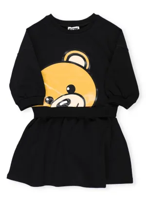 Moshino Kids Teddy Bear Printed Sweatshirt Dress