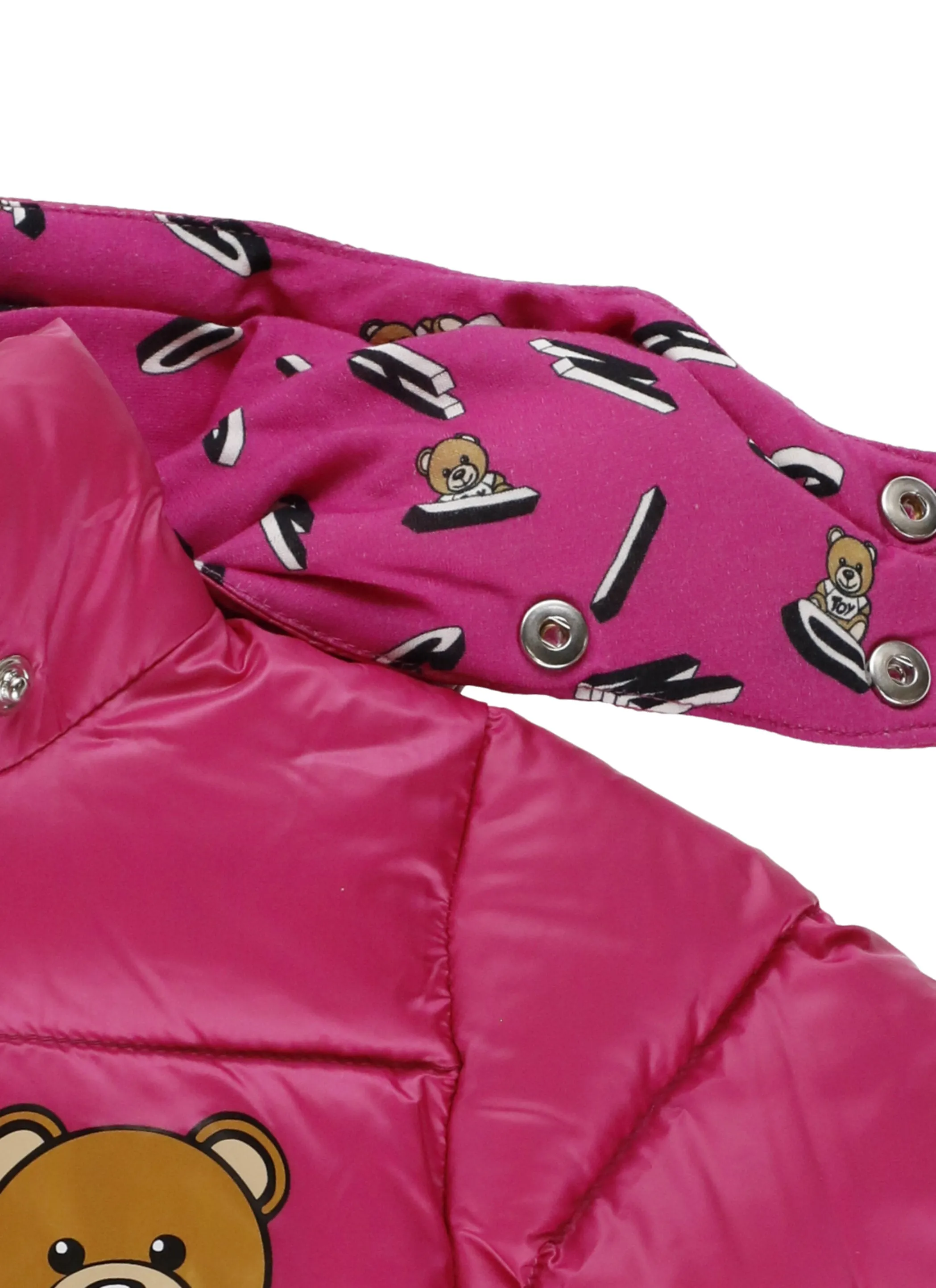 Moshino Kids Teddy Logo Print Padded Jacket