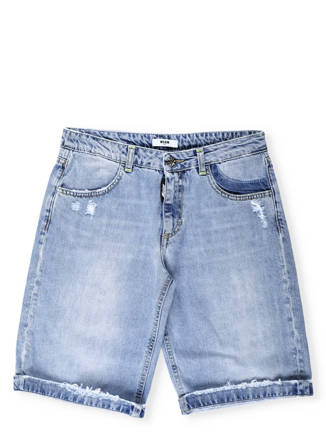 MSGM Kids Denim Bermuda Shorts