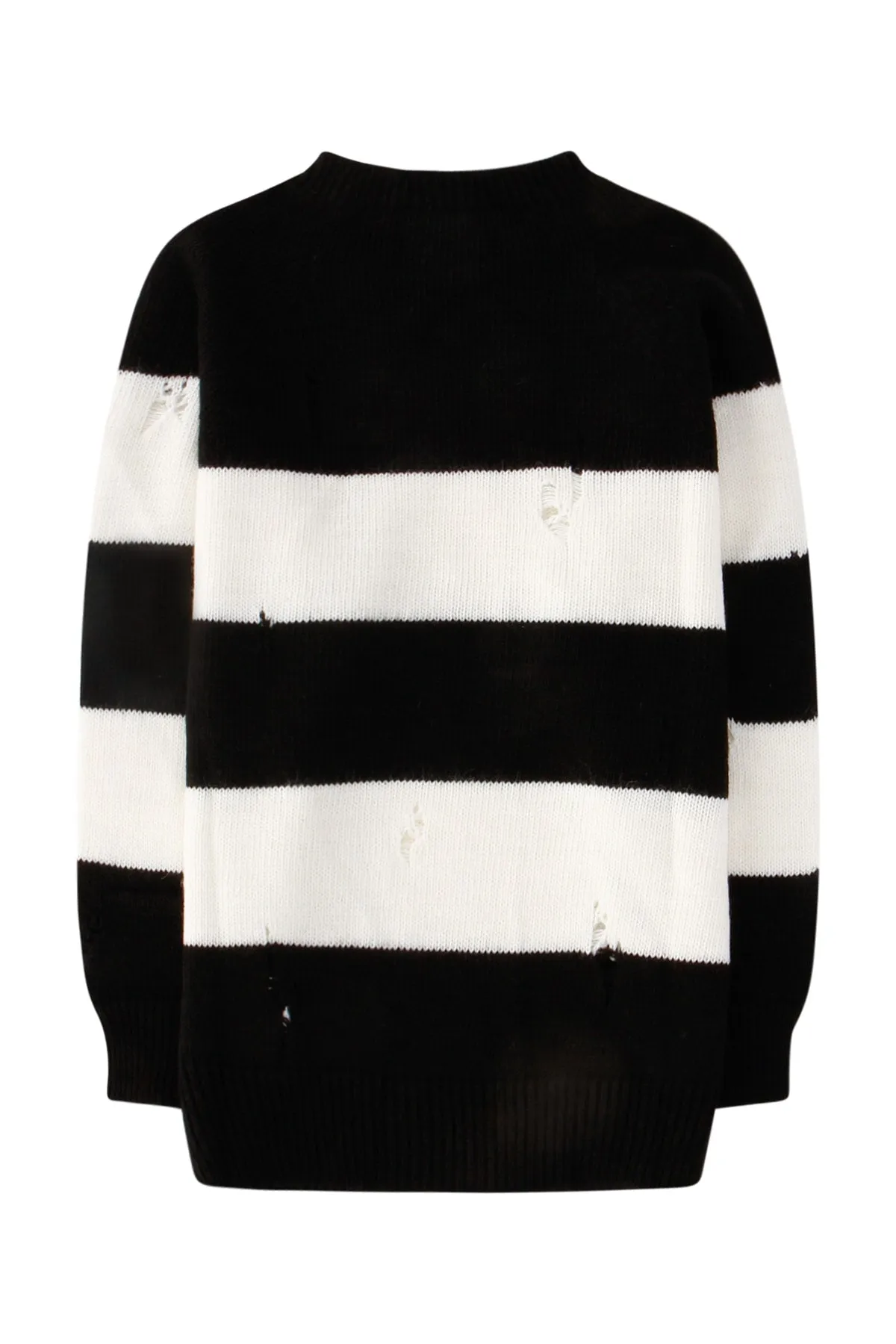 MSGM Kids Distressed Stripe Knit Jumper