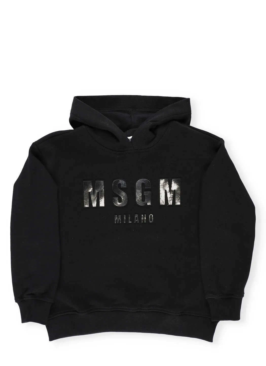 MSGM Kids Foil Logo Printed Hoodie