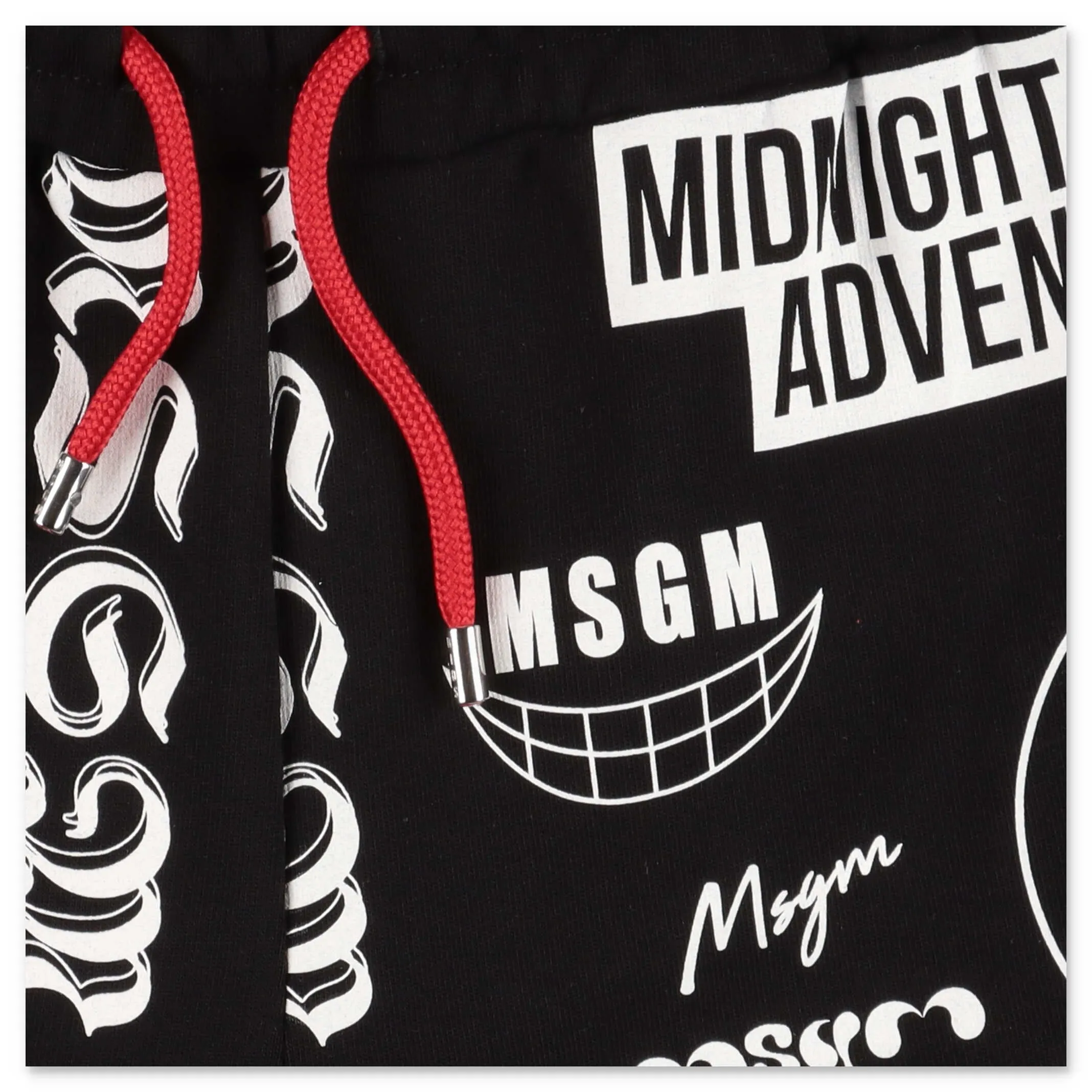 MSGM Kids Logo All-Over Print Shorts