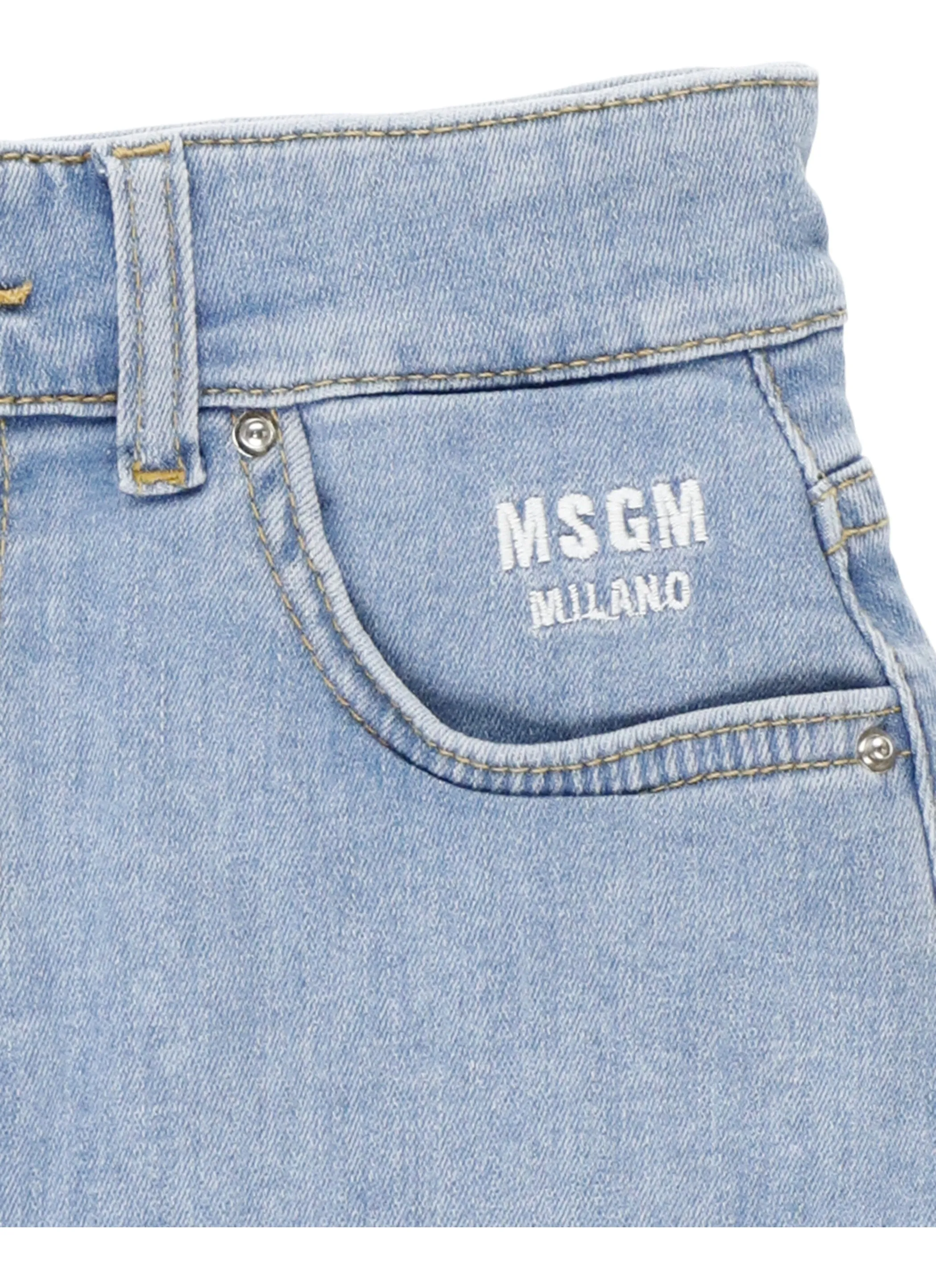 MSGM Kids Logo Embellished Skirt