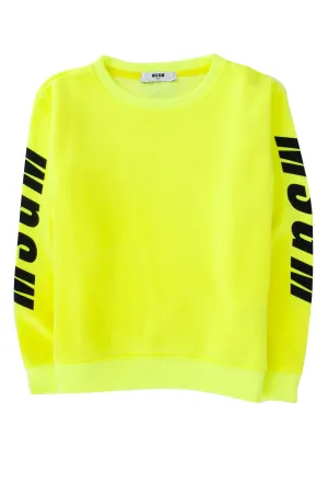 MSGM Kids Logo Print Crewneck Sweatshirt