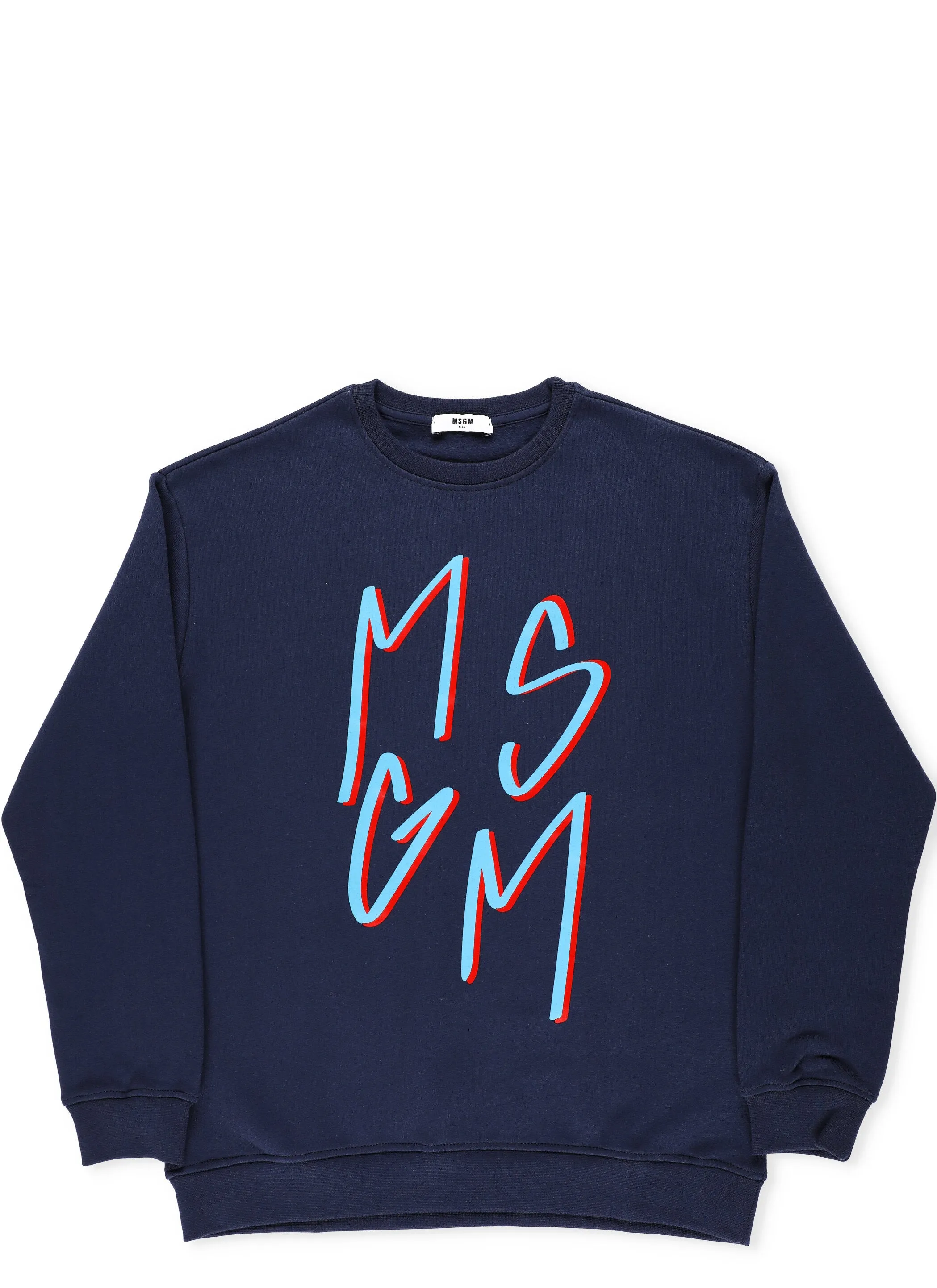 MSGM Kids Logo Print Crewneck Sweatshirt