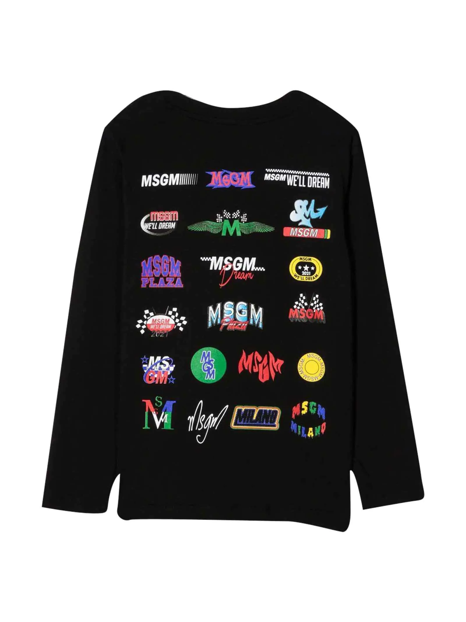 MSGM Kids Logo Print Long-Sleeve T-Shirt