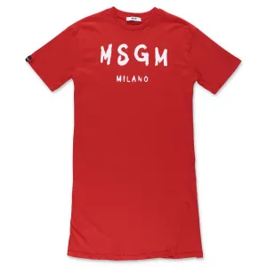 MSGM Kids Logo Print T-Shirt Dress