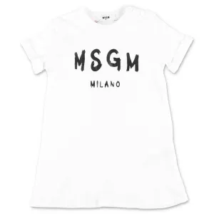 MSGM Kids Logo Print T-Shirt Dress