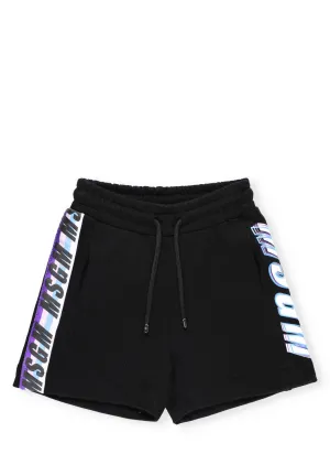 MSGM Kids Logo Printed Drawstring Shorts