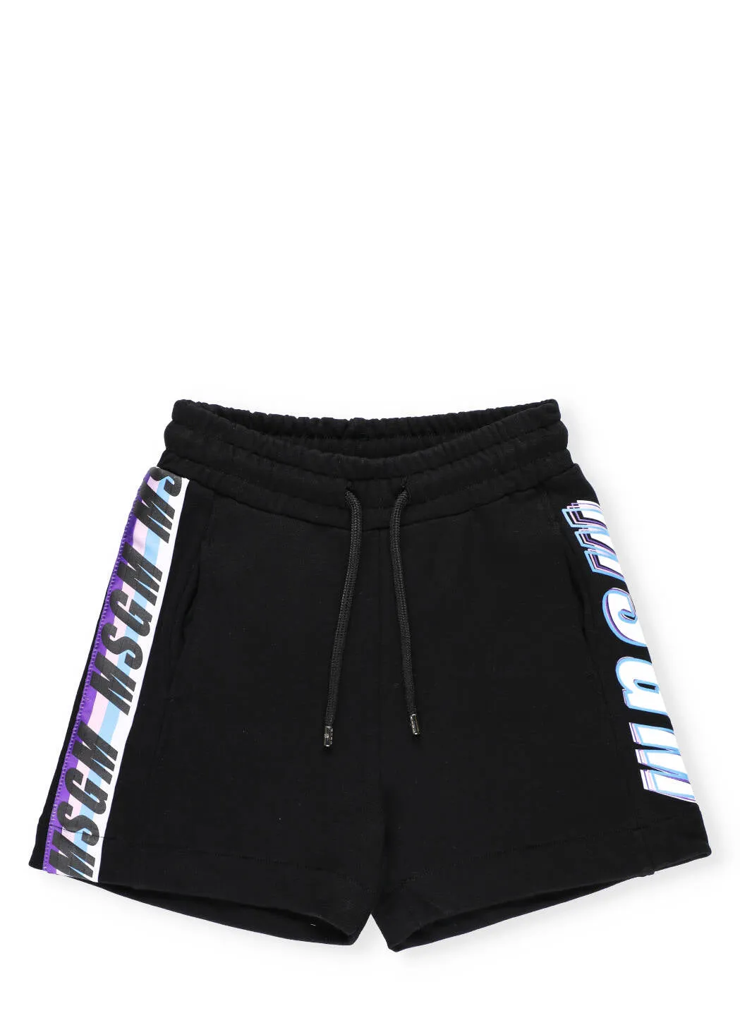MSGM Kids Logo Printed Drawstring Shorts