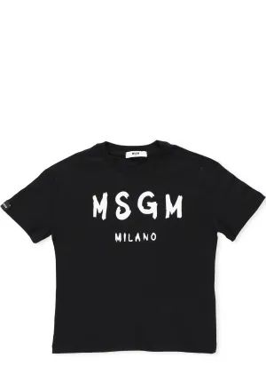 MSGM Kids Logo Printed T-Shirt