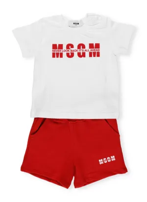 MSGM Kids Logo Printed Two-Piece Set