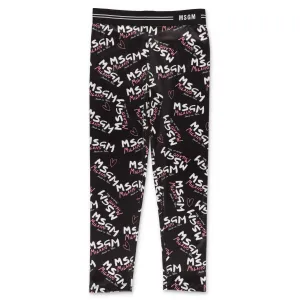MSGM Kids Milano Logo Print Leggings