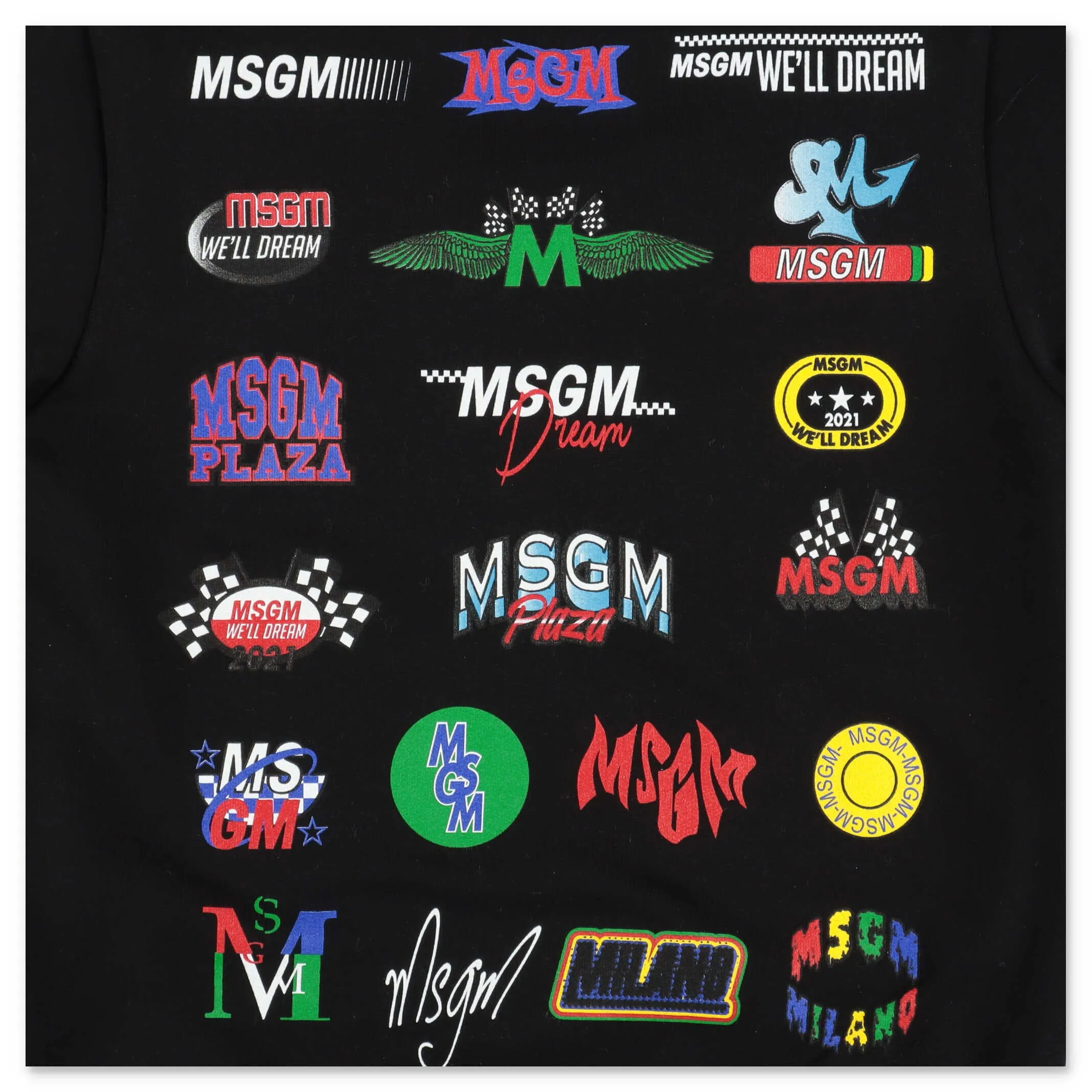 MSGM Kids Multi Logo Printed Sweatshirt