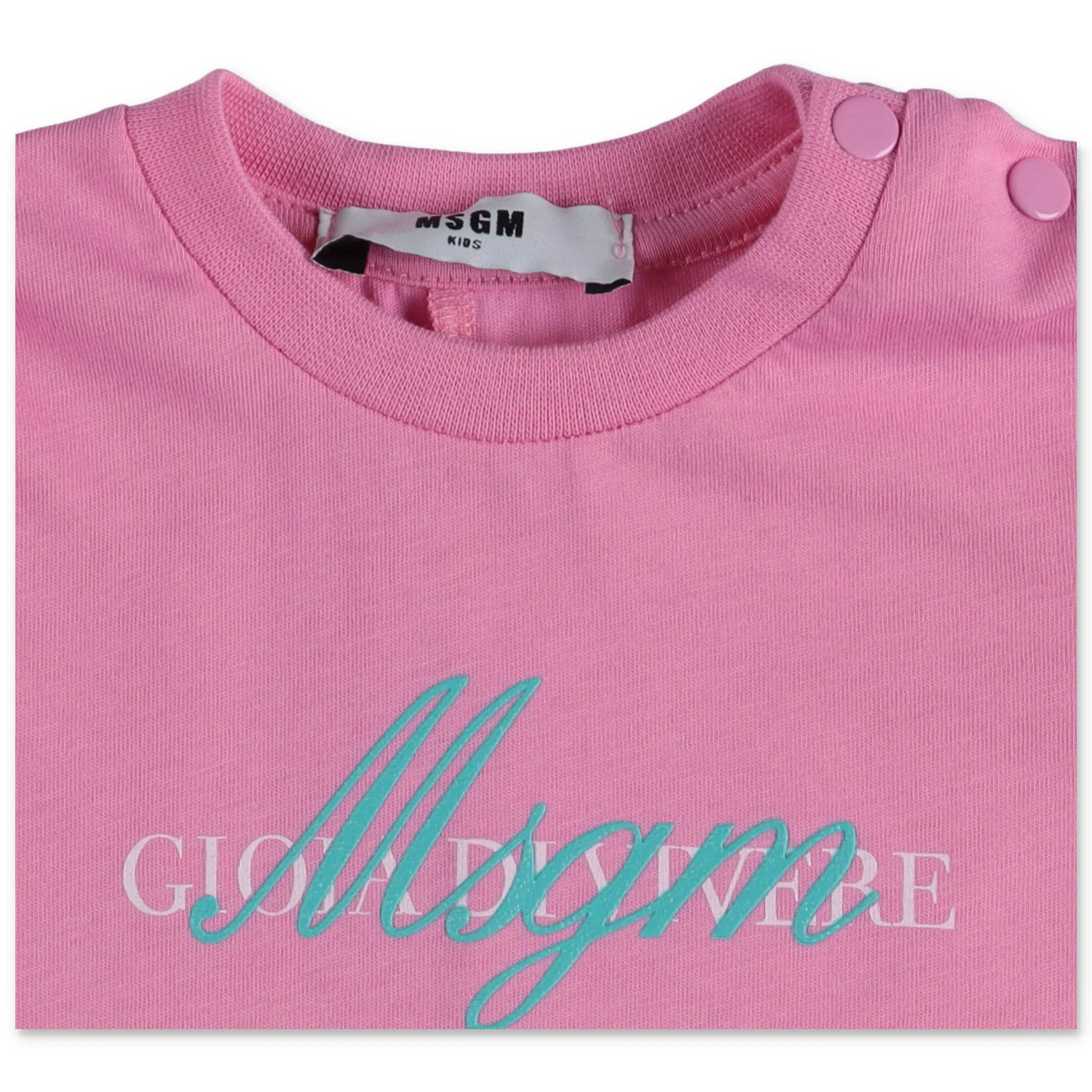 MSGM Kids Ruffled Logo Print Dress
