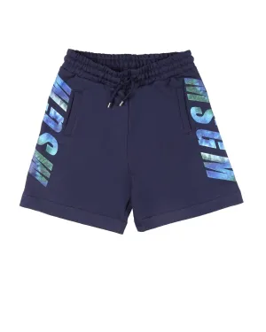 MSGM Kids Side Logo Print Shorts