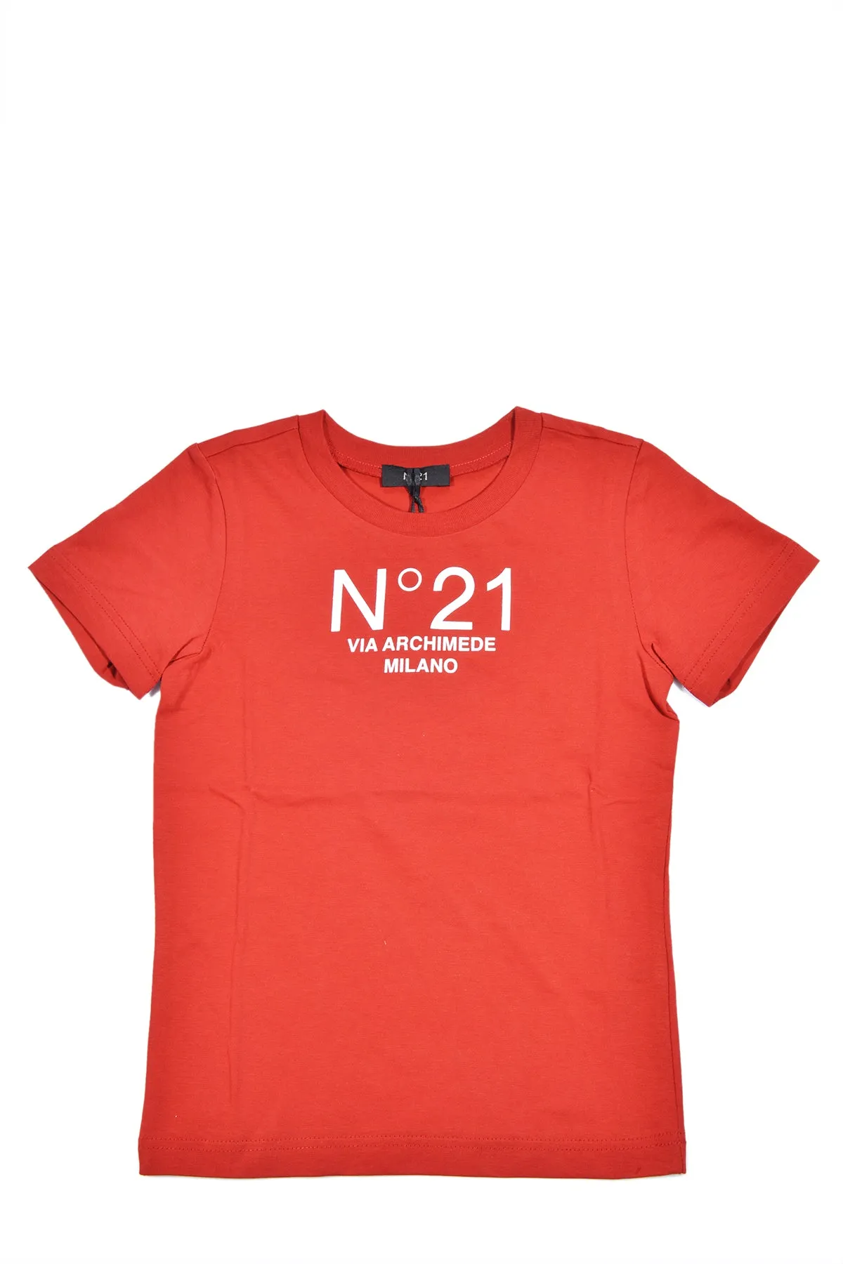N21 Kids Logo Print Crewneck T-Shirt