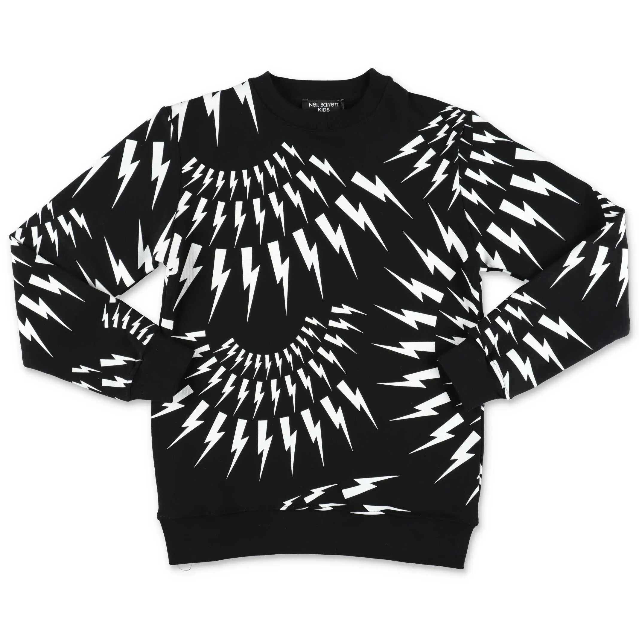 Neil Barrett Kids Allover Thunderbolt Printed Sweatshirt