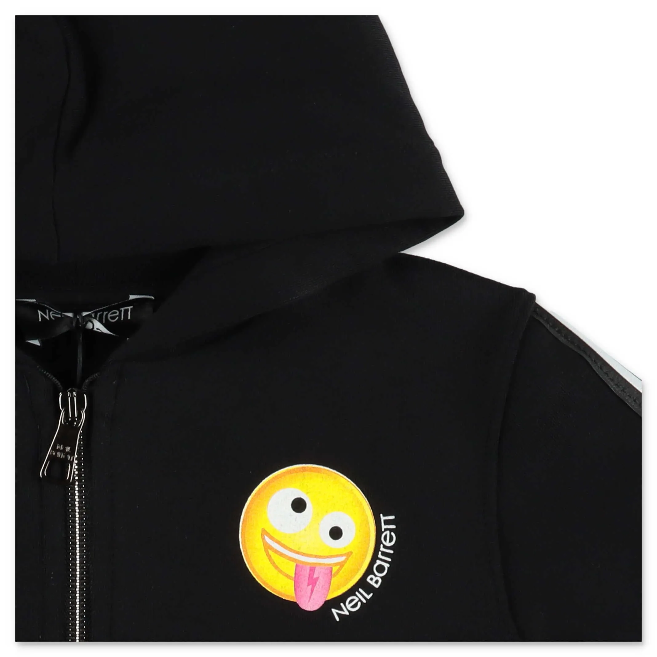 Neil Barrett Kids Smiley Face Printed Hooded Jacket