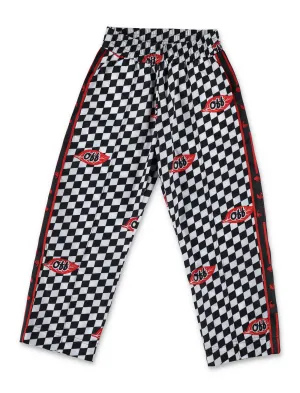 Off-White Kids Check Printed Track Pants