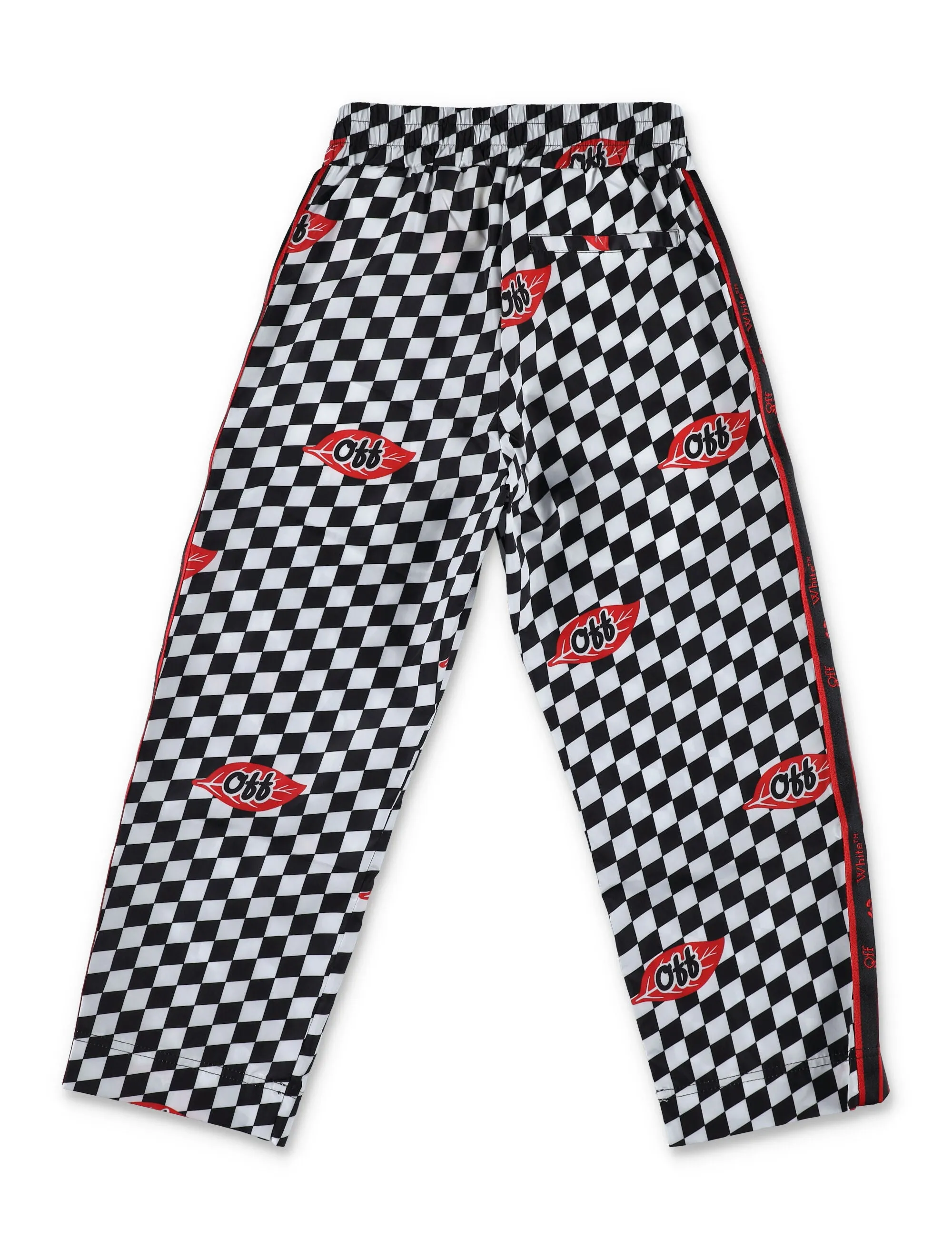 Off-White Kids Check Printed Track Pants