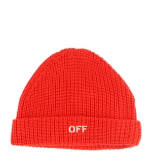 Off-White Kids Logo Embroidered Beanie