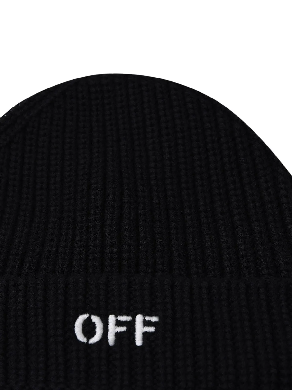 Off-White Kids Logo Embroidered Rib-Knit Beanie