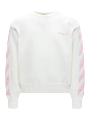 Off-White Kids Logo Intarsia-Knit Jumper