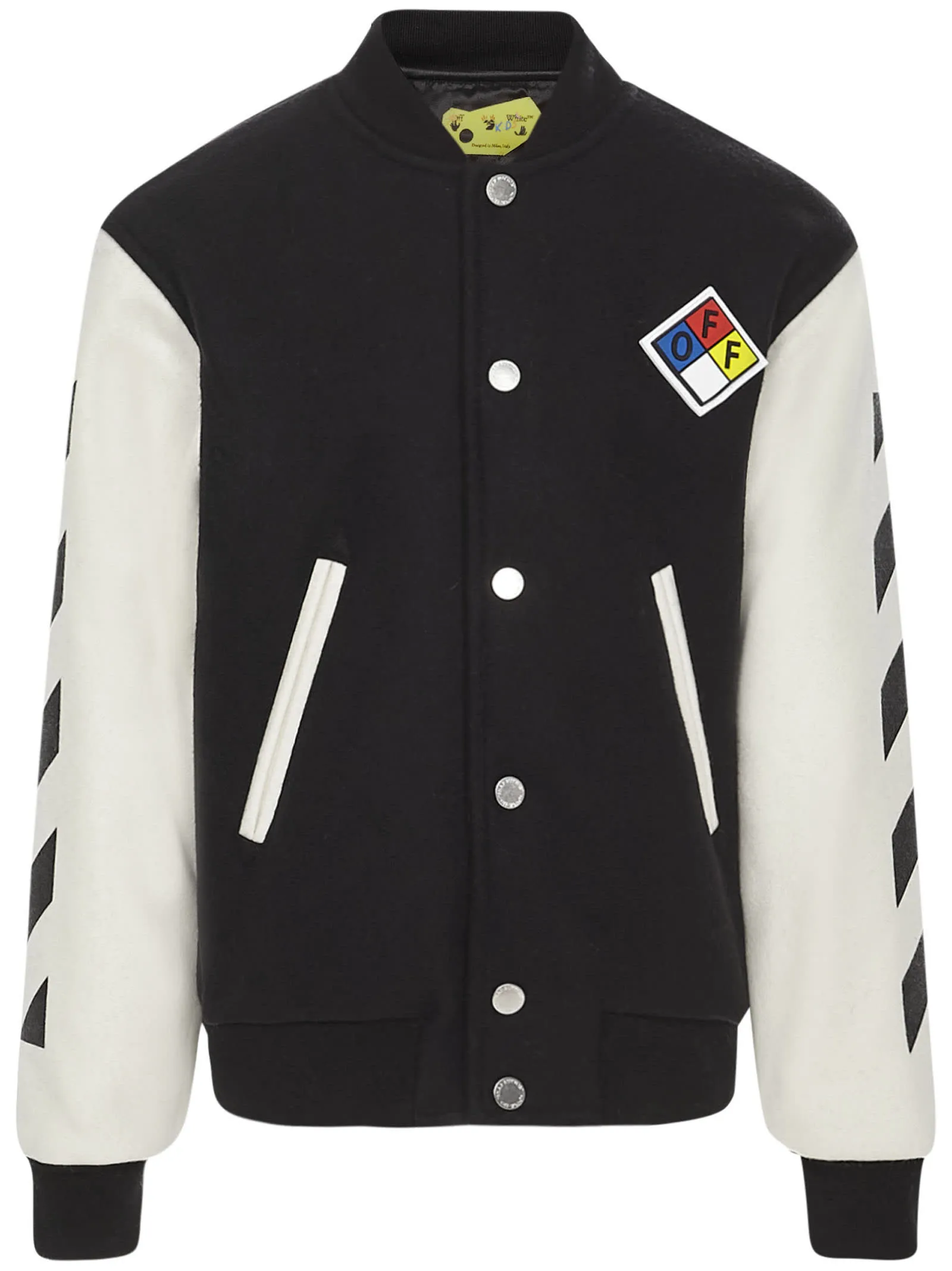 Off-White Kids Logo Patched Bomber Jacket