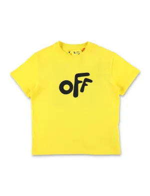 Off-White Kids Logo Printed Crewneck T-Shirt