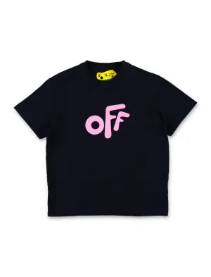 Off-White Kids Logo Printed Crewneck T-Shirt