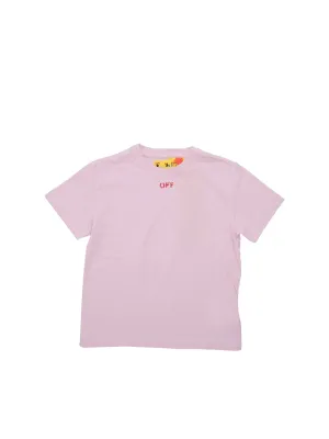 Off-White Kids Logo Printed Crewneck T-Shirt