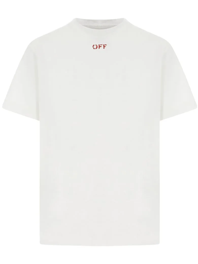 Off-White Kids Logo Printed Crewneck T-Shirt